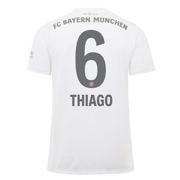 Maillot Football Bayern Munich NO.6 Thiago Exterieur 2019-20 Blanc